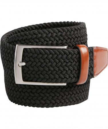 Belts & Suspenders | Black Woven Belt – Joseph Abboud Mens