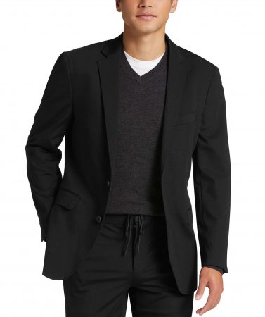 Casual Coats | Knit Slim Fit Suit Separates Coat, Black – Awearness Kenneth Cole Mens