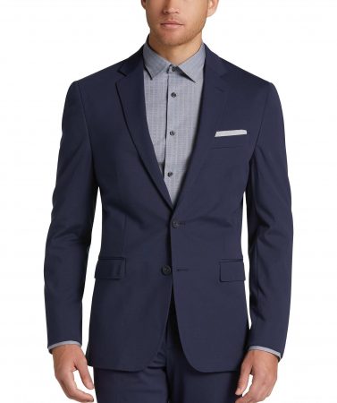 Casual Jackets | Knit Slim Fit Suit Separates Coat, Blue – Awearness Kenneth Cole Mens