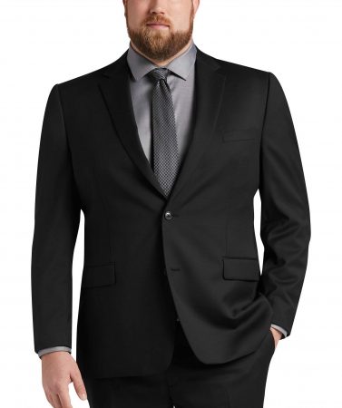 Vested 3-Piece Suits | Black Executive Fit Vested Suit – Joe Joseph Abboud Mens
